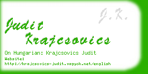 judit krajcsovics business card